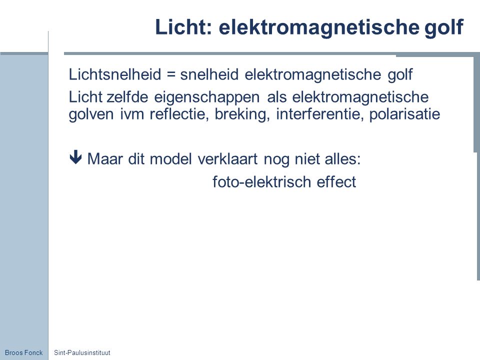 Licht: elektromagnetische golf