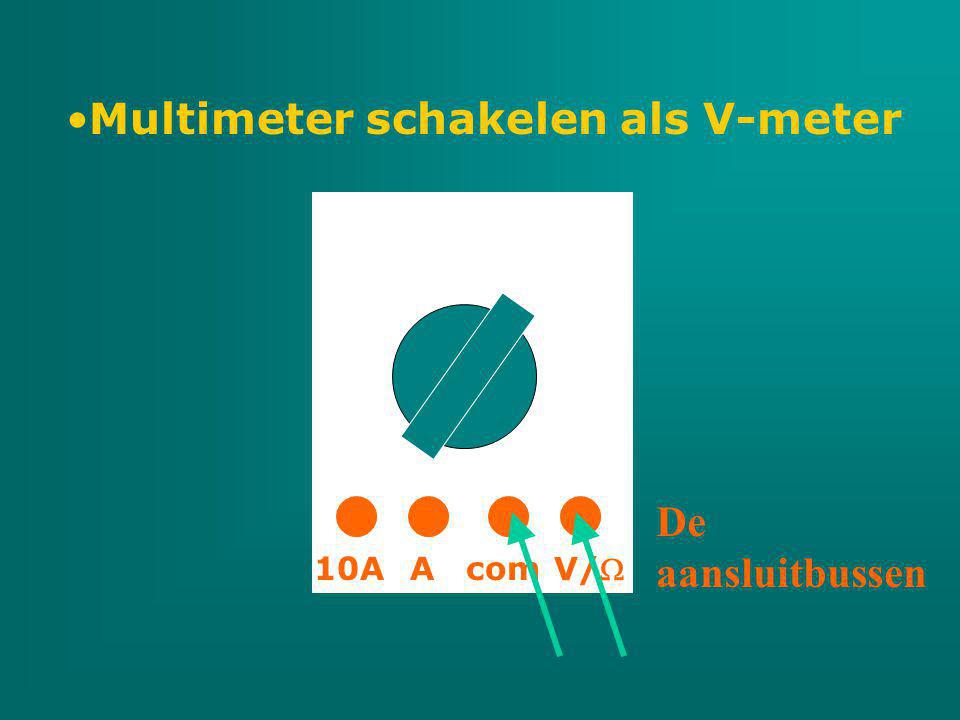 Multimeter schakelen als V-meter