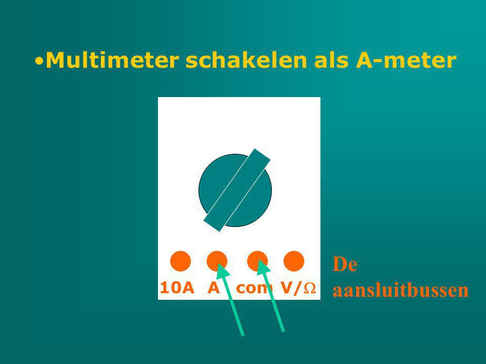 Multimeter schakelen als A-meter