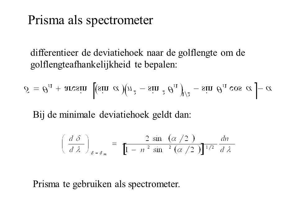 Prisma als spectrometer