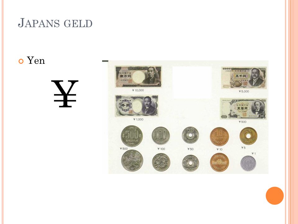 Japans geld Yen ¥