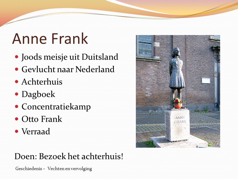 Anne Frank Joods meisje uit Duitsland Gevlucht naar Nederland