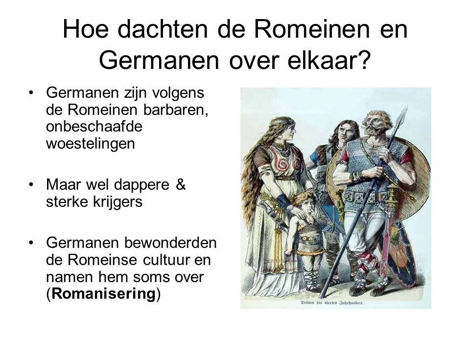 Hoe dachten de Romeinen en Germanen over elkaar