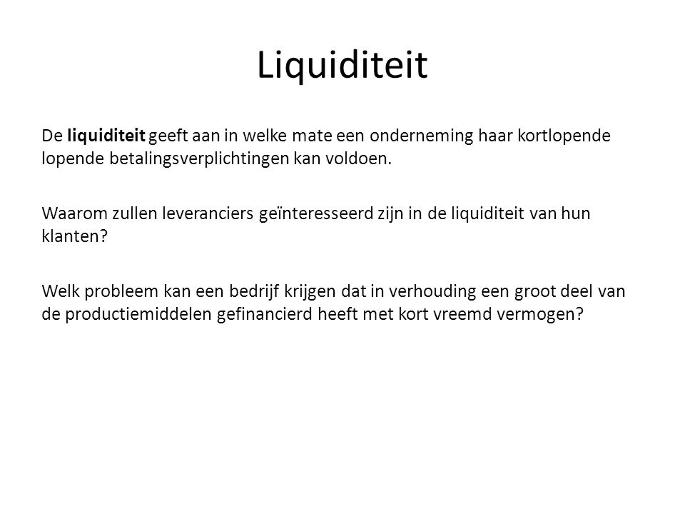 Liquiditeit
