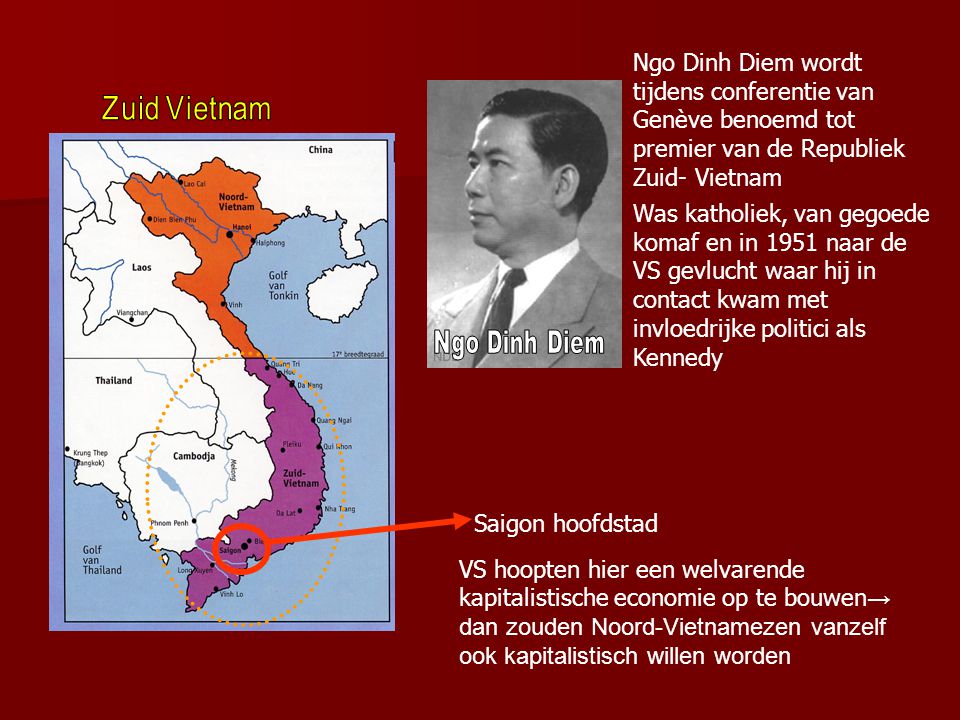Ngo Dinh Diem wordt tijdens conferentie van Genève benoemd tot premier van de Republiek Zuid- Vietnam