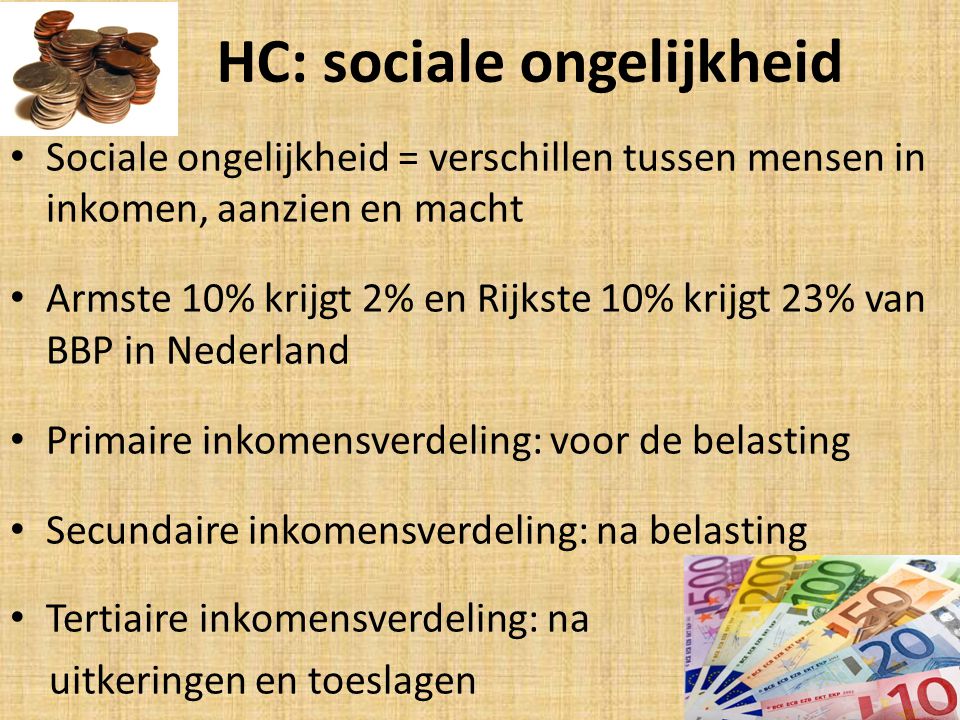 HC: sociale ongelijkheid