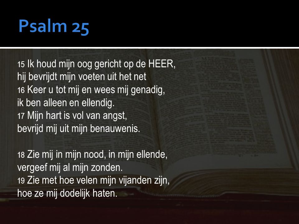 Psalm 25 hij bevrijdt mijn voeten uit het net