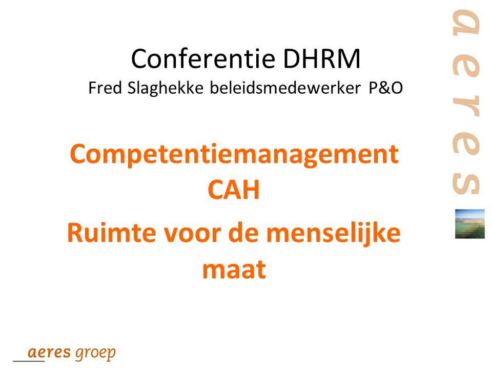 Conferentie DHRM Fred Slaghekke beleidsmedewerker P&O