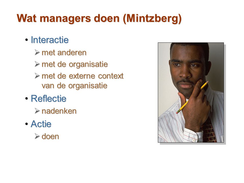 Wat managers doen (Mintzberg)