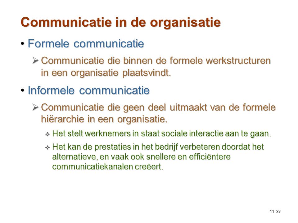 Communicatie in de organisatie