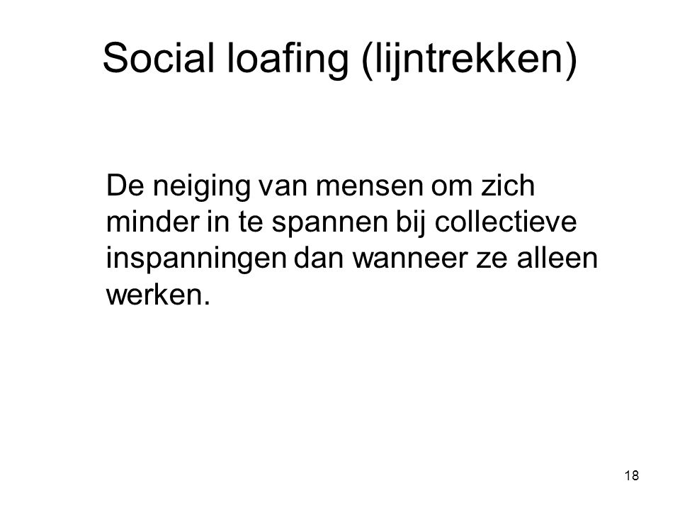 Social loafing (lijntrekken)