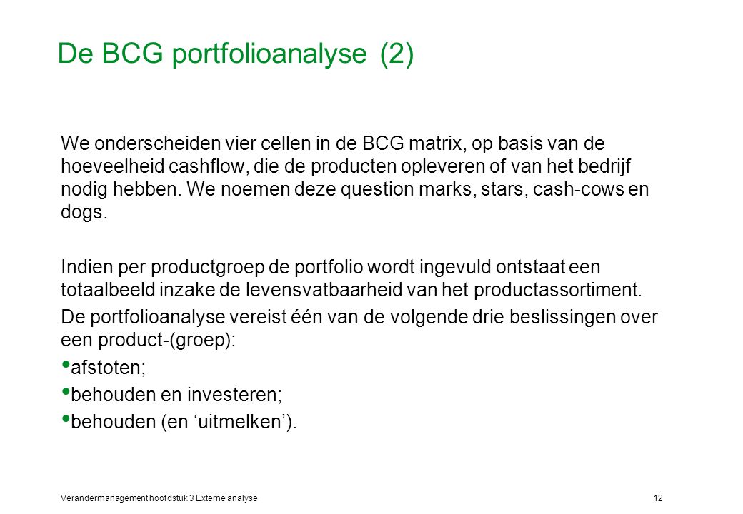 De BCG portfolioanalyse (2)