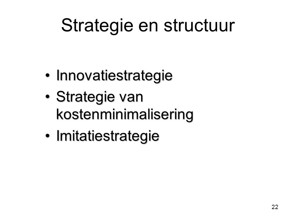 Strategie en structuur