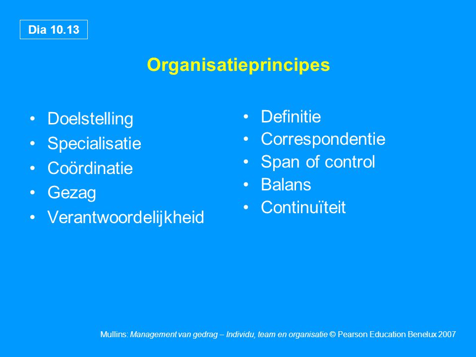 Organisatieprincipes