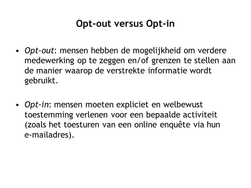 Opt-out versus Opt-in