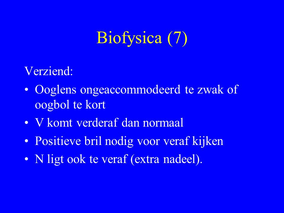 Biofysica (7) Verziend: