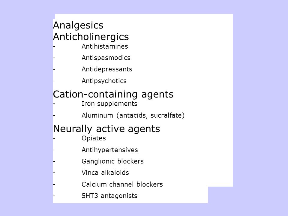 Cation-containing agents