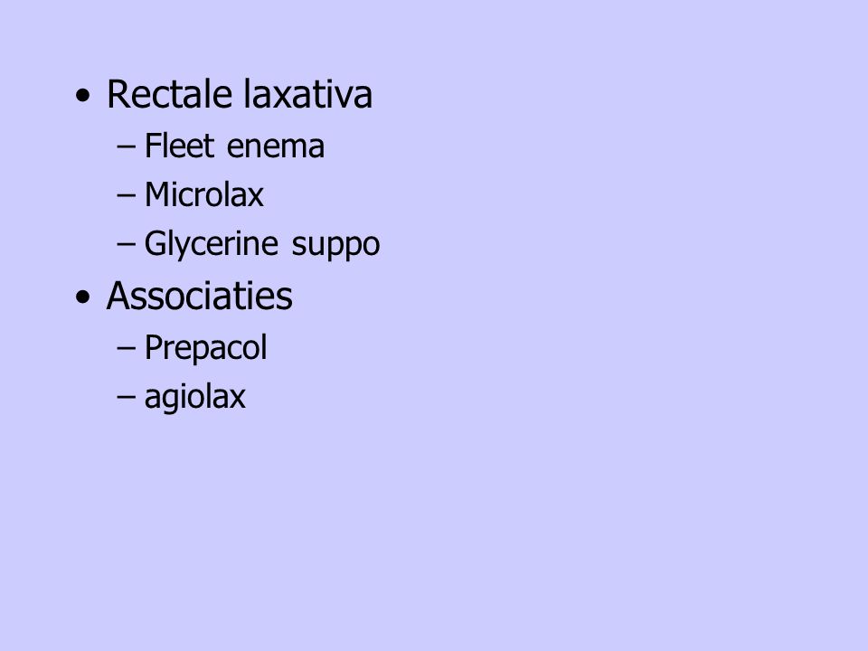 Rectale laxativa Associaties Fleet enema Microlax Glycerine suppo