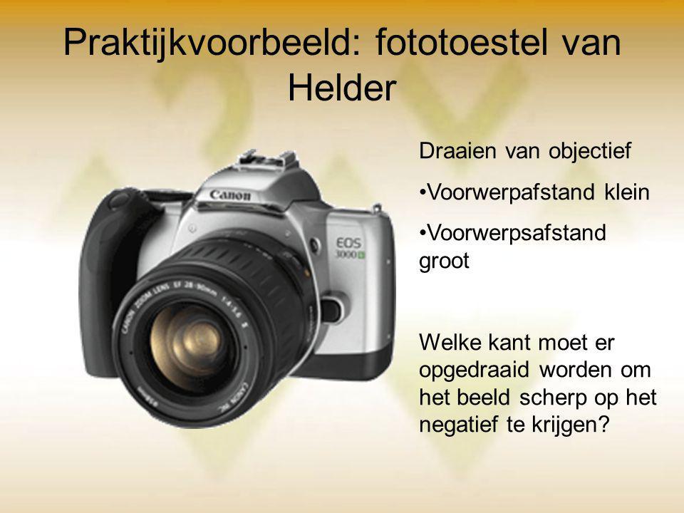 Praktijkvoorbeeld: fototoestel van Helder