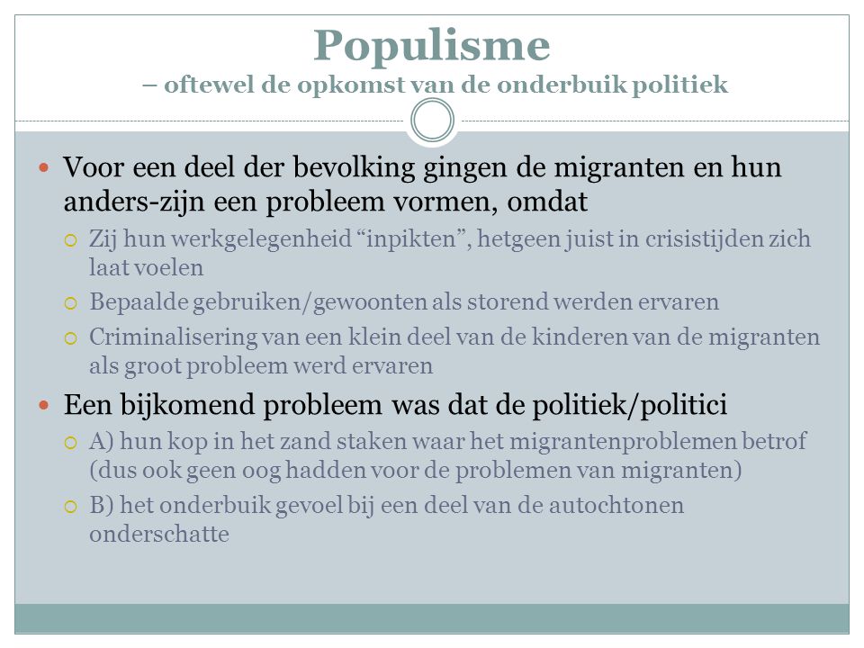 Populisme – oftewel de opkomst van de onderbuik politiek