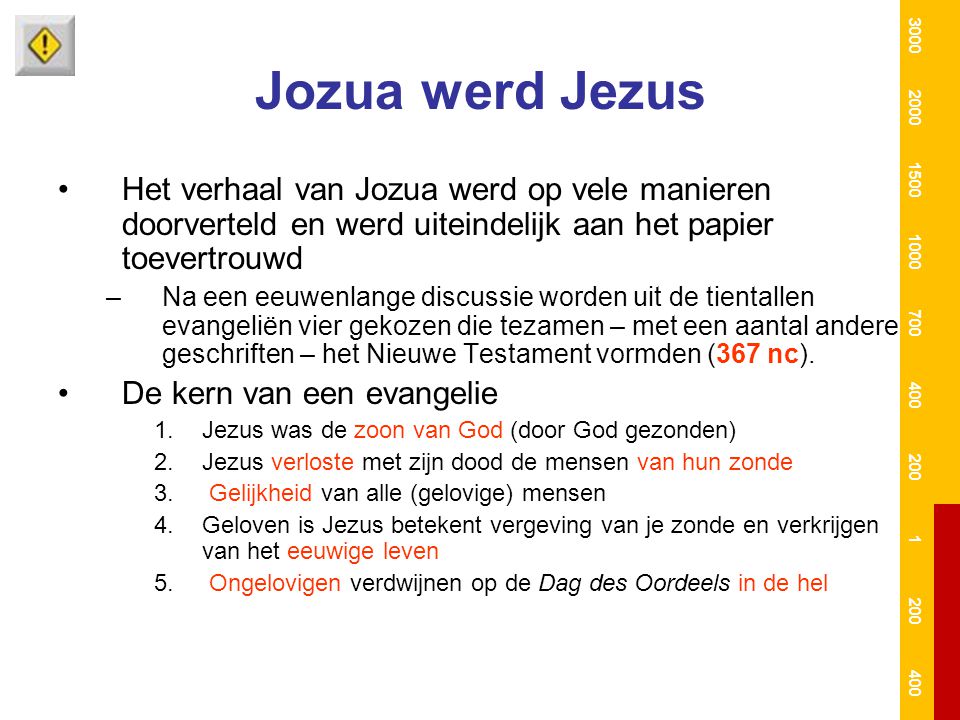 Jozua werd Jezus.