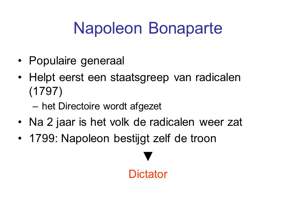 Napoleon Bonaparte ▼ Populaire generaal