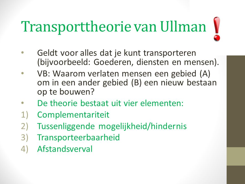 Transporttheorie van Ullman