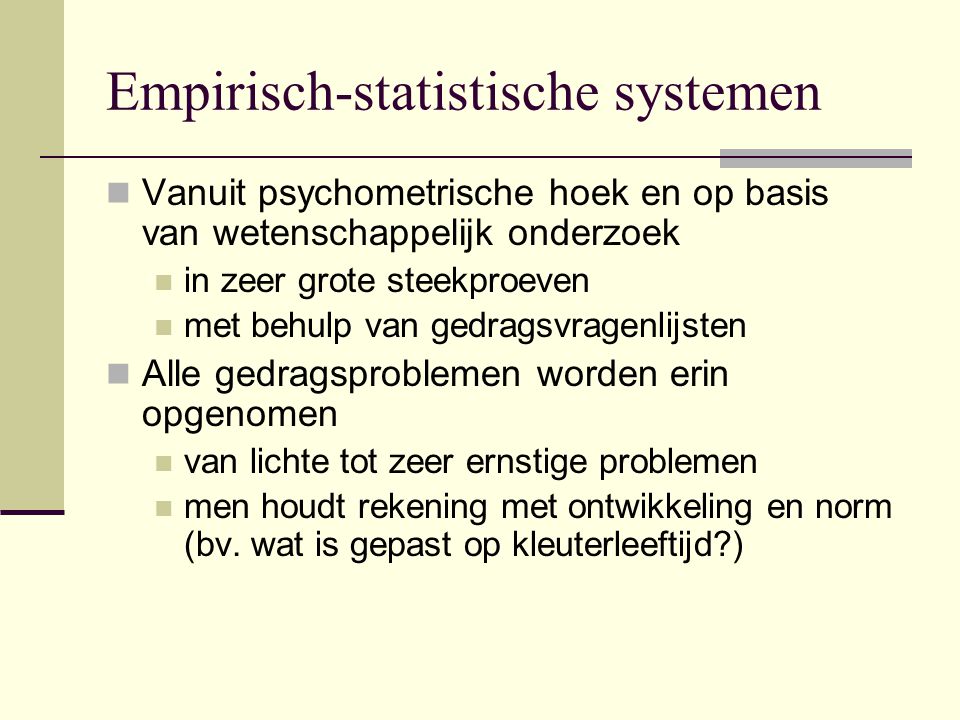 Empirisch-statistische systemen