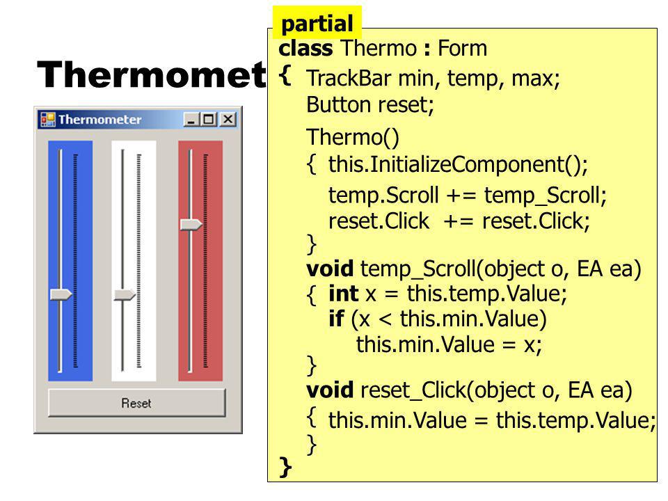 Thermometer partial class Thermo : Form {