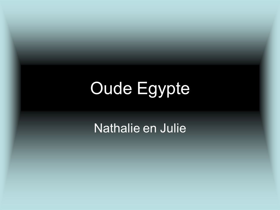 Oude Egypte Nathalie en Julie