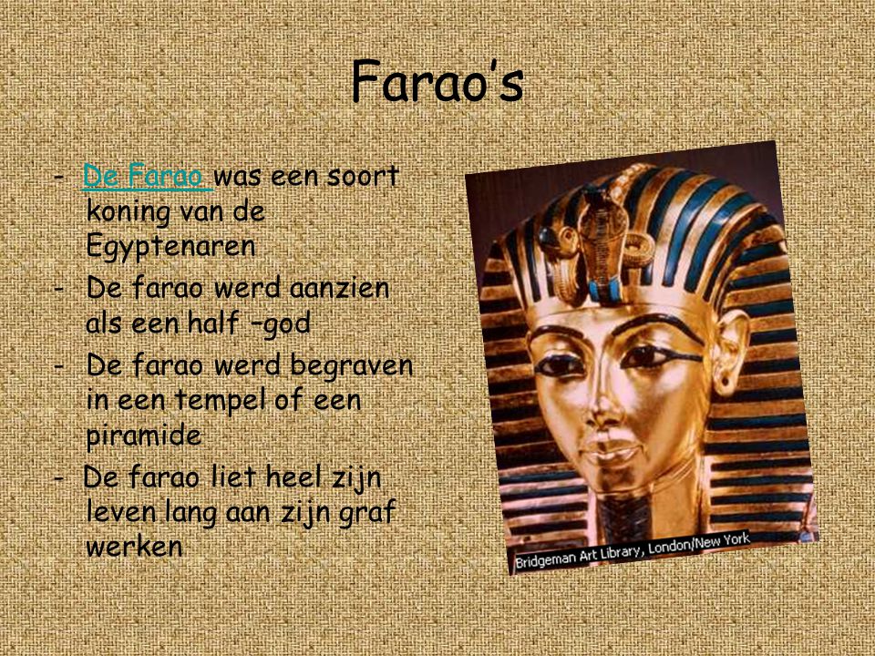 Farao’s - De Farao was een soort koning van de Egyptenaren