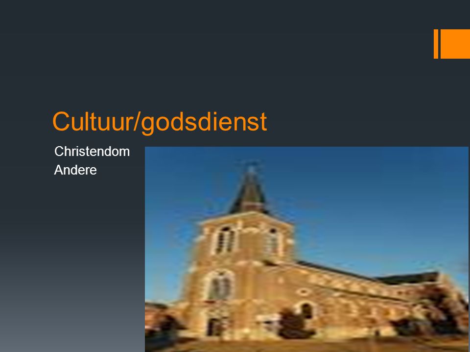 Cultuur/godsdienst Christendom Andere