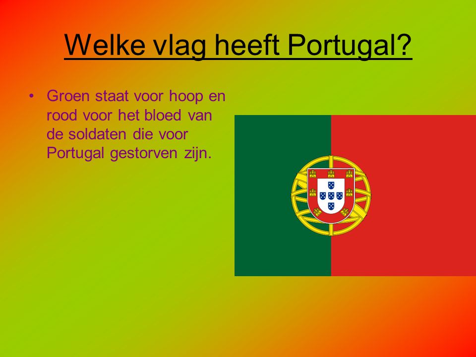 Welke vlag heeft Portugal