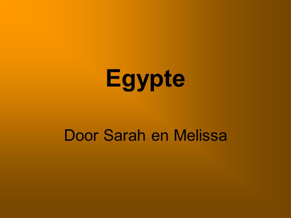 Egypte Door Sarah en Melissa
