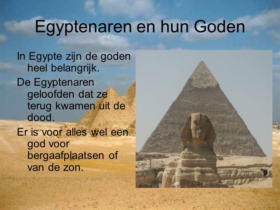 Egyptenaren en hun Goden