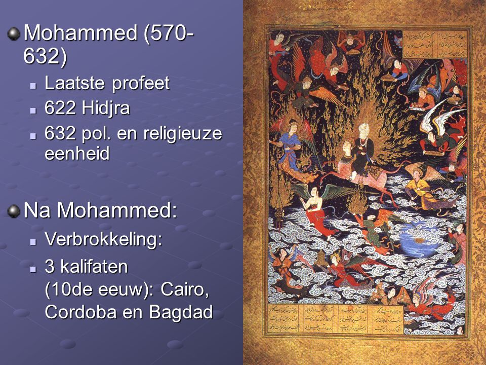 Mohammed ( ) Na Mohammed: Laatste profeet 622 Hidjra