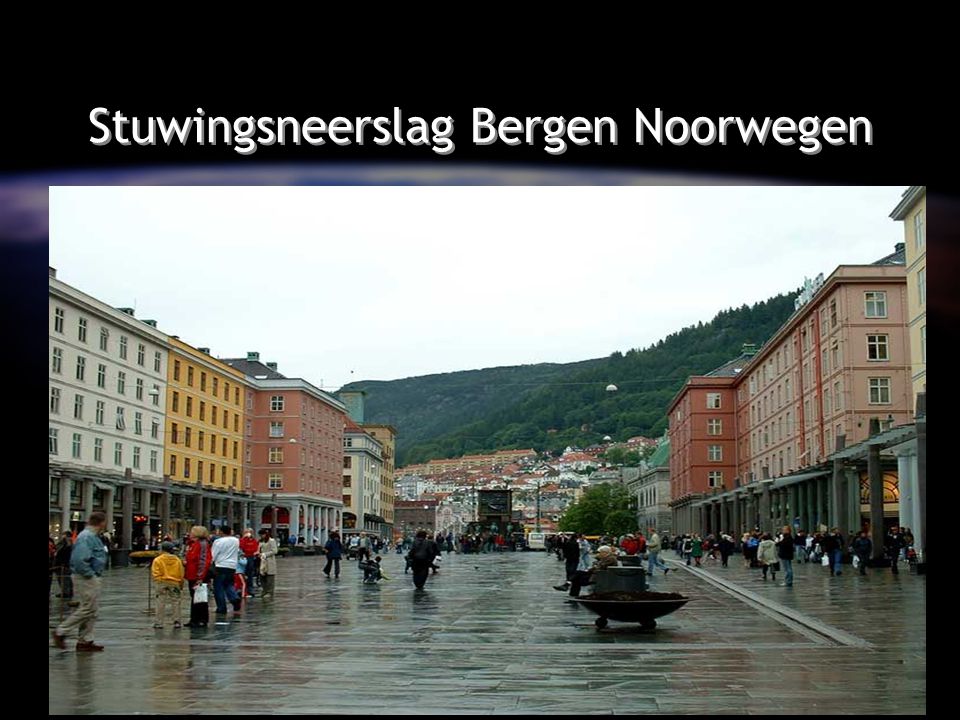 Stuwingsneerslag Bergen Noorwegen