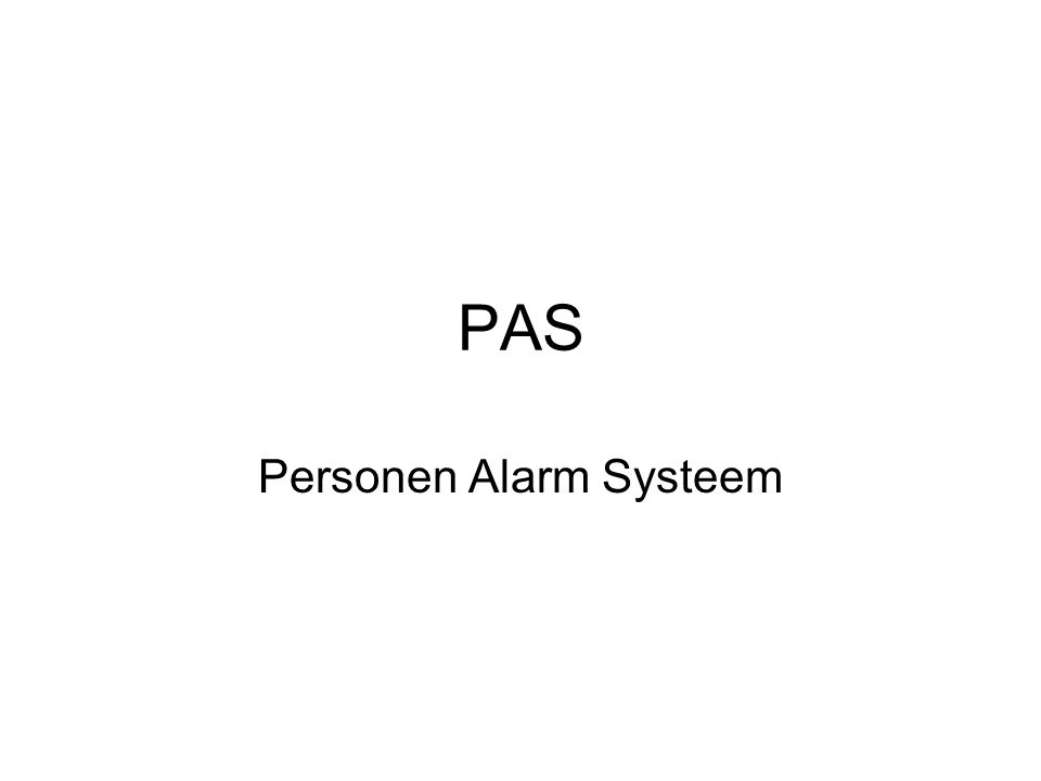 Personen Alarm Systeem