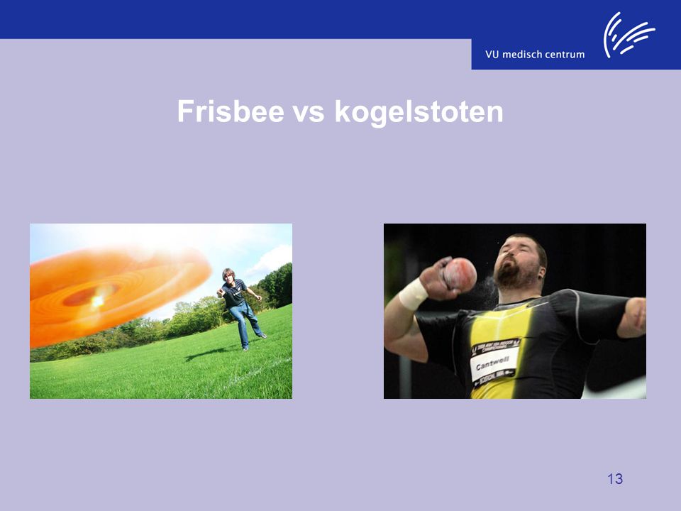 Frisbee vs kogelstoten