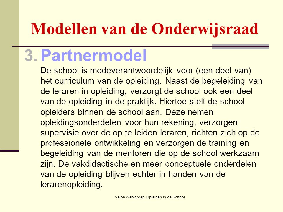 Modellen van de Onderwijsraad