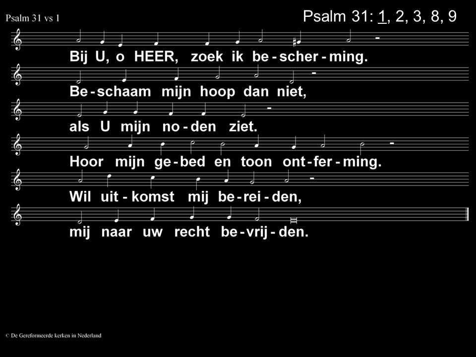 Psalm 31: 1, 2, 3, 8, 9