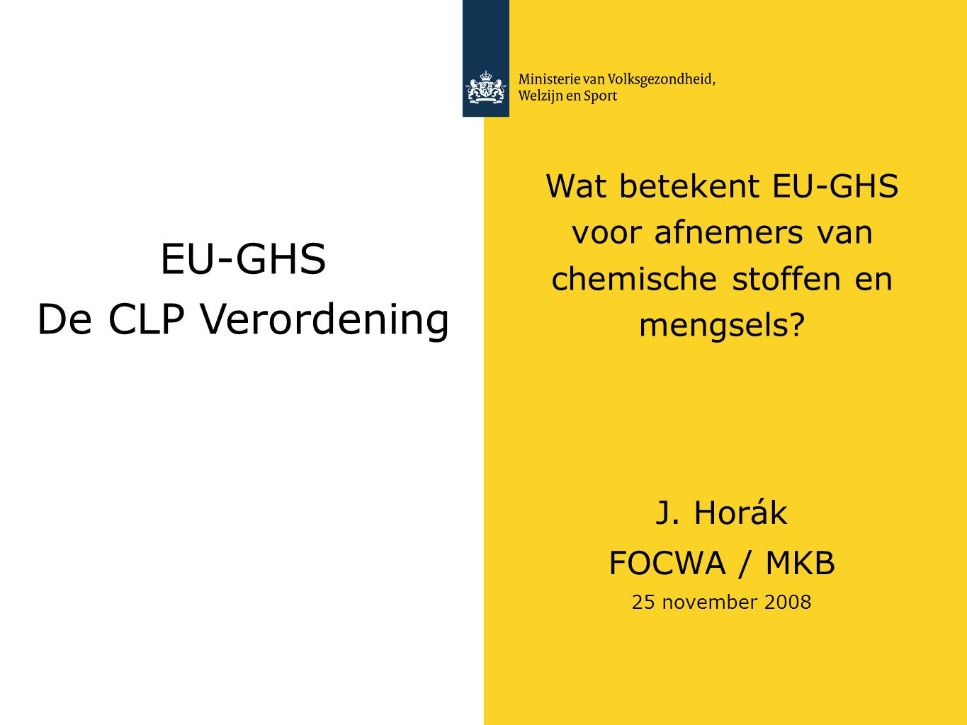 Wat betekent EU-GHS voor afnemers van chemische stoffen en mengsels