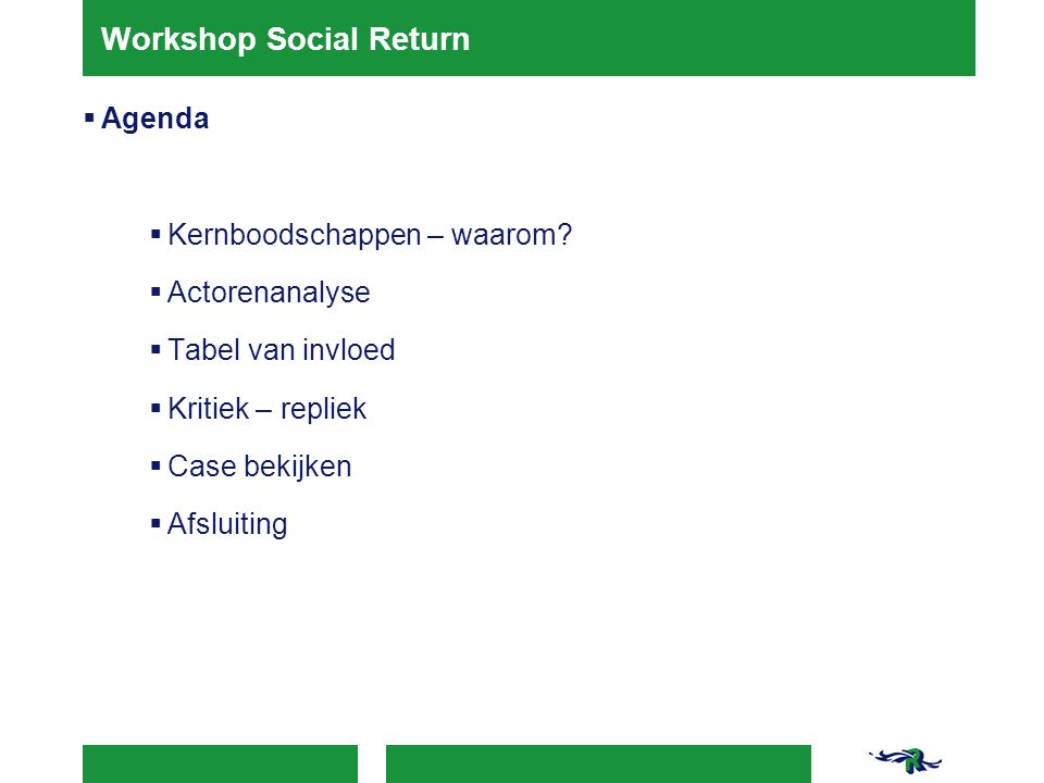 Workshop Social Return