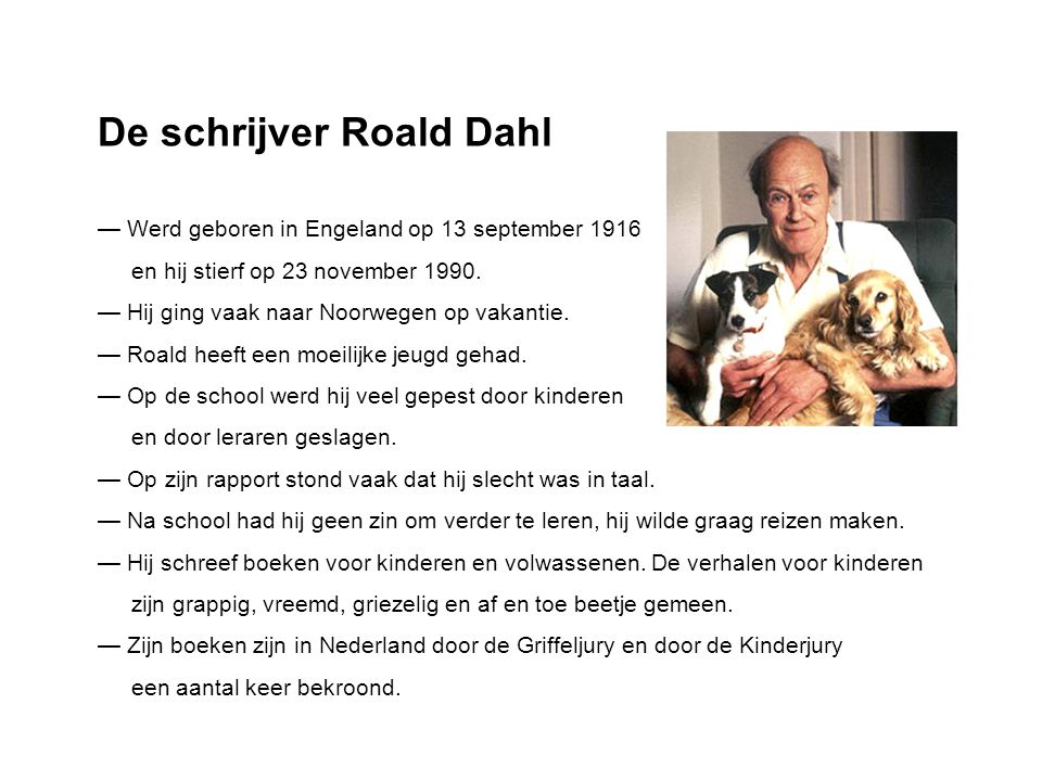 De schrijver Roald Dahl
