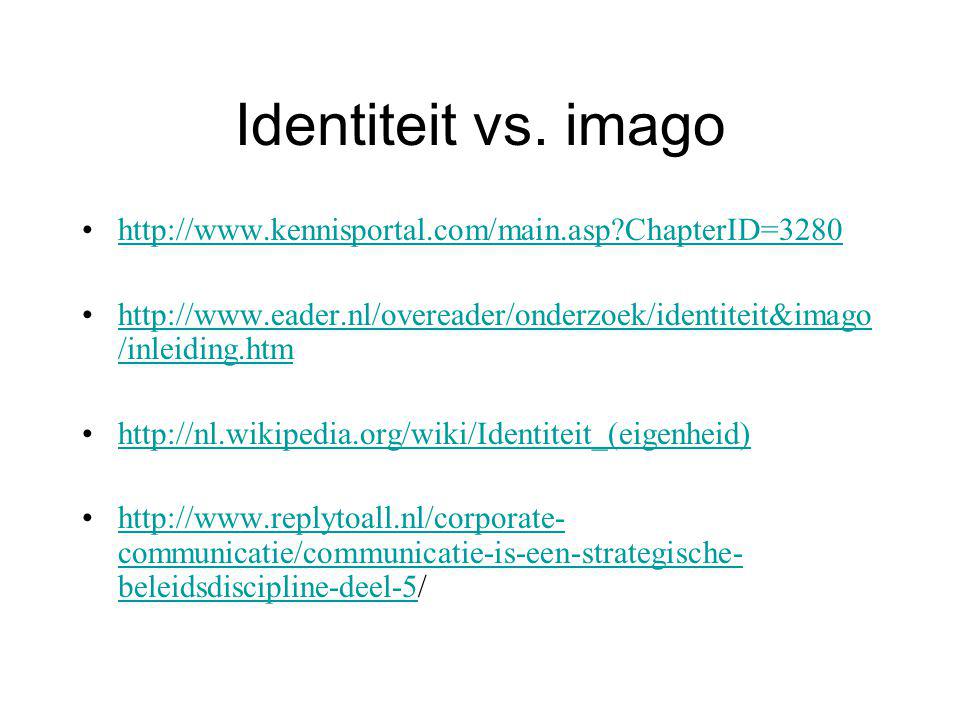 Identiteit vs. imago   ChapterID=