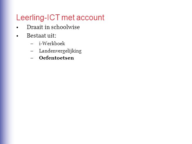 Leerling-ICT met account