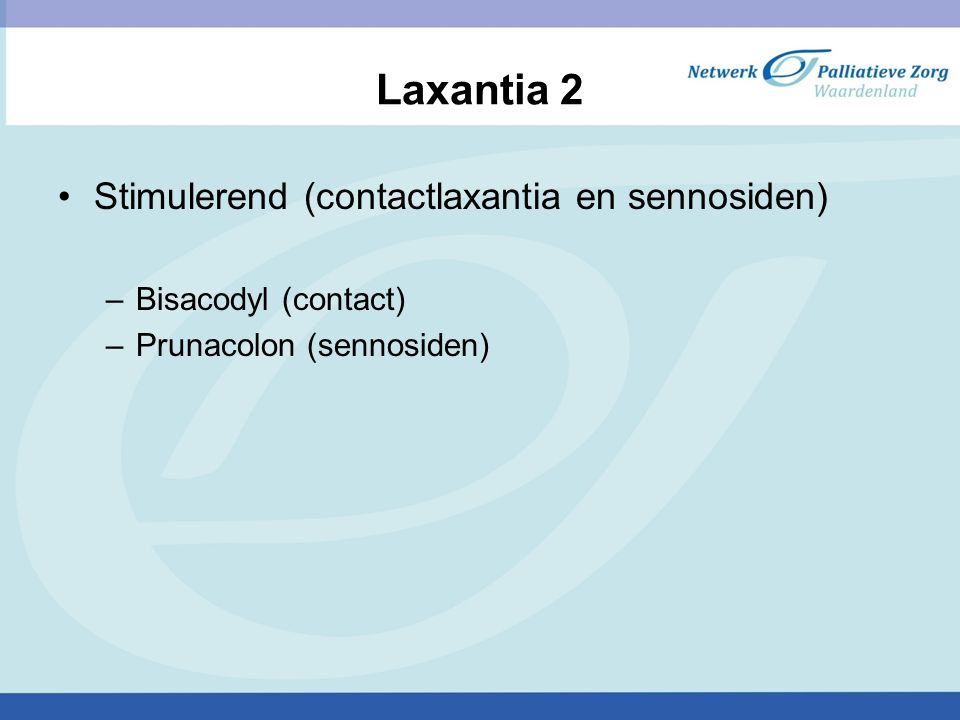 Laxantia 2 Stimulerend (contactlaxantia en sennosiden)