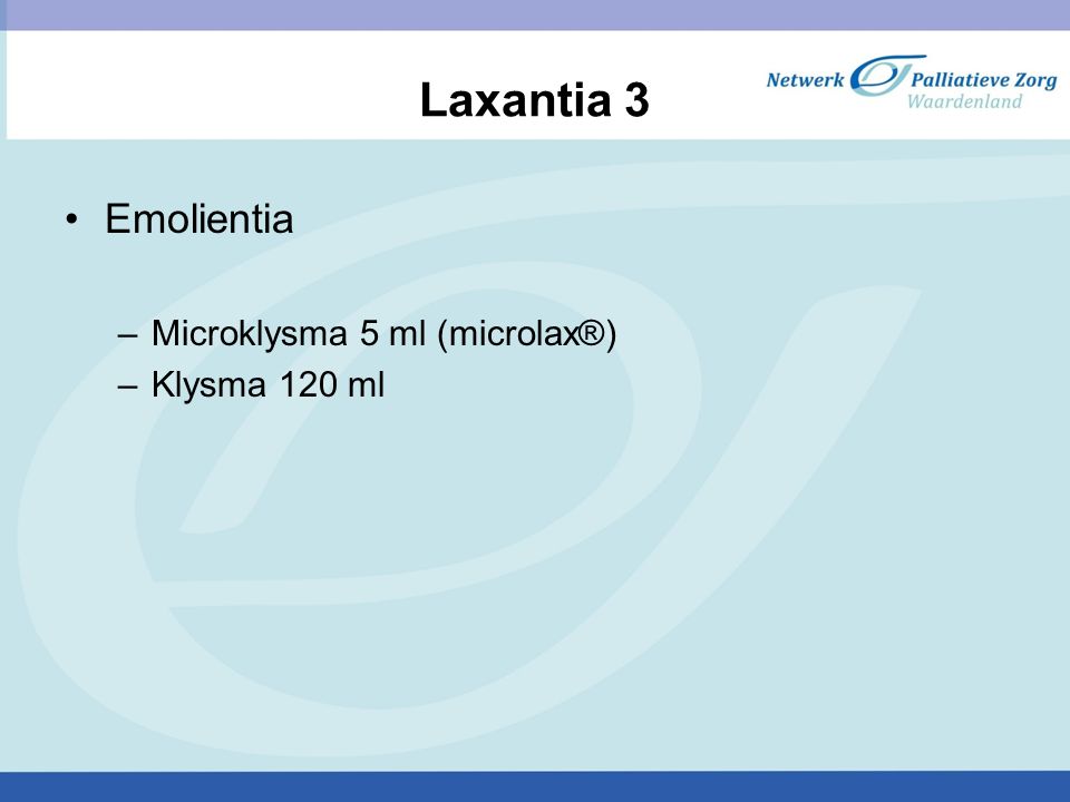 Laxantia 3 Emolientia Microklysma 5 ml (microlax®) Klysma 120 ml