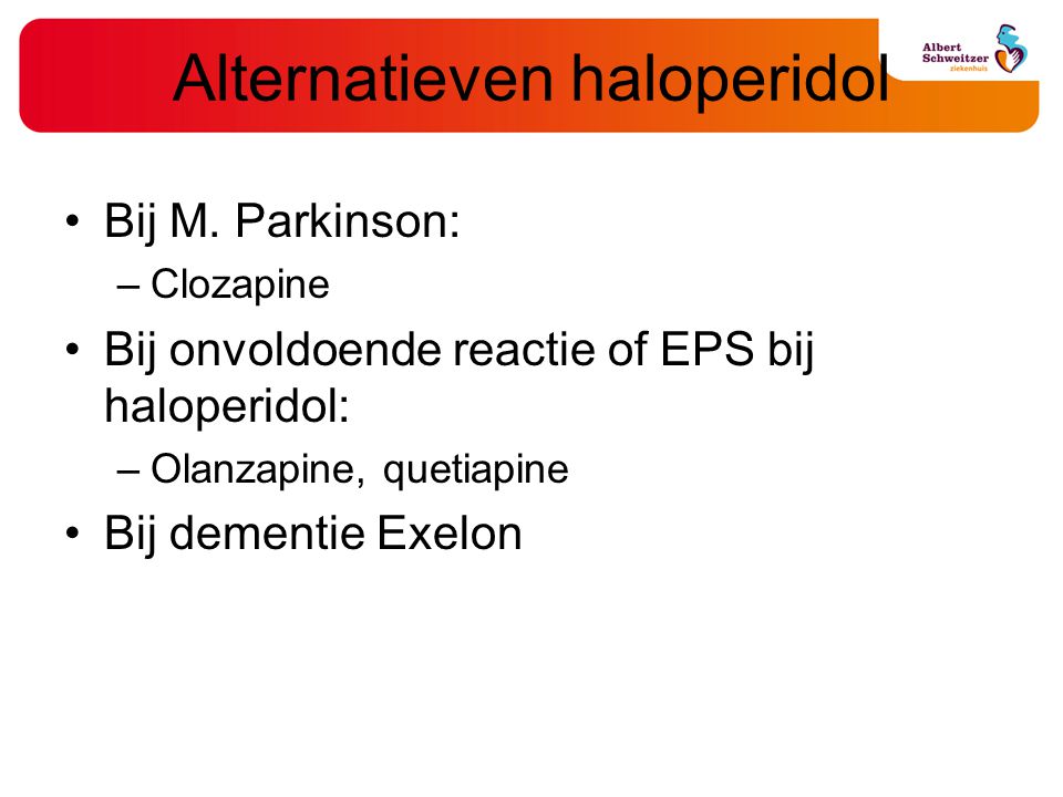 Alternatieven haloperidol