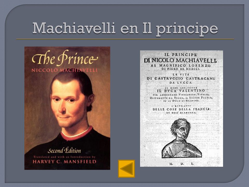 Machiavelli en Il principe
